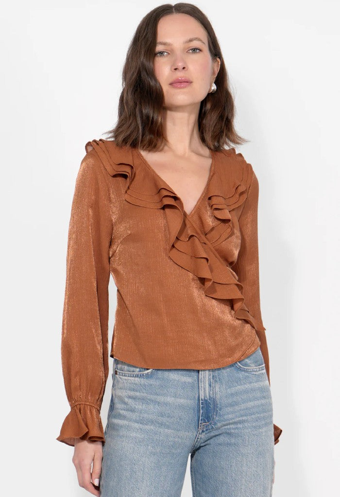 Adelyn Rae Ayesha Ruffled Blouse