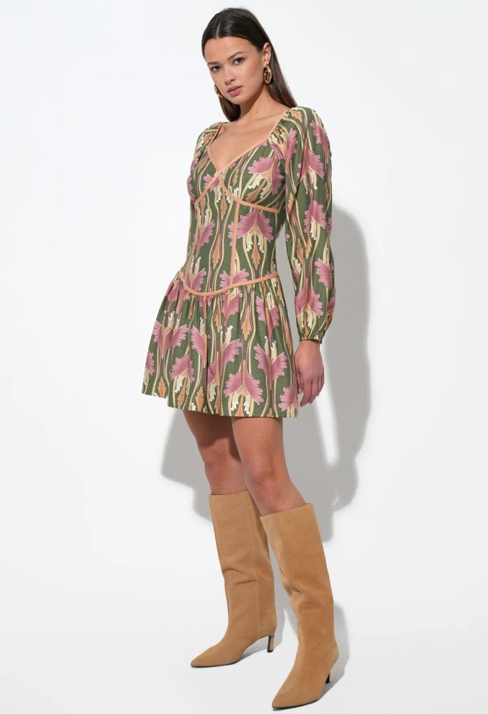 Adelyn Rae Coralie Drop Waist Floral Mini Dress