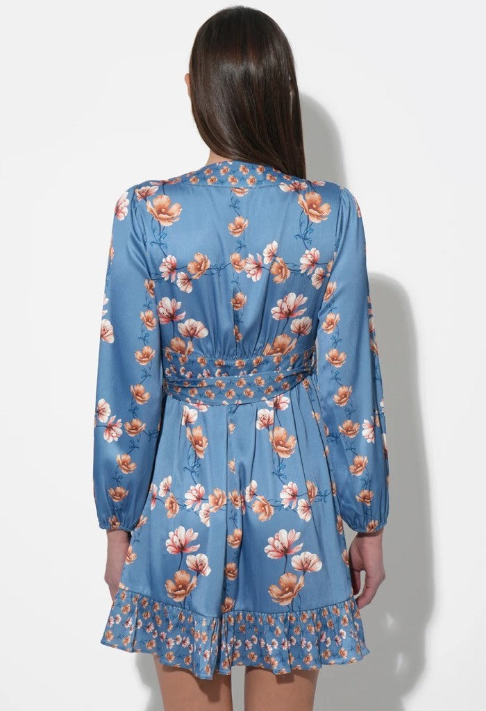 Adelyn Rae Jody Ruffle Wrap Mini Dress