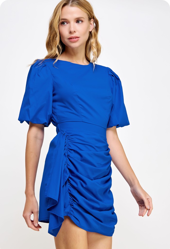 KK Bloom Sterling Mini Dress-Blue
