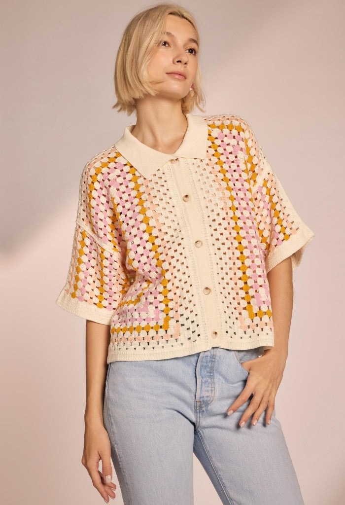 KK Bloom England Knit Top-Buttercream Pink