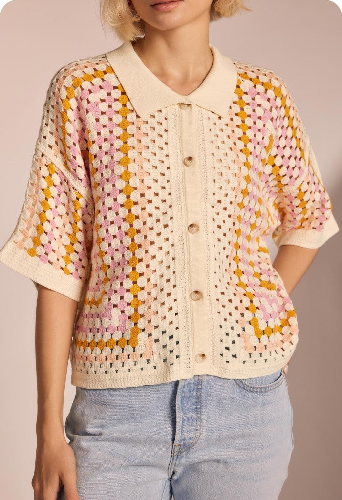 KK Bloom England Knit Top-Buttercream Pink