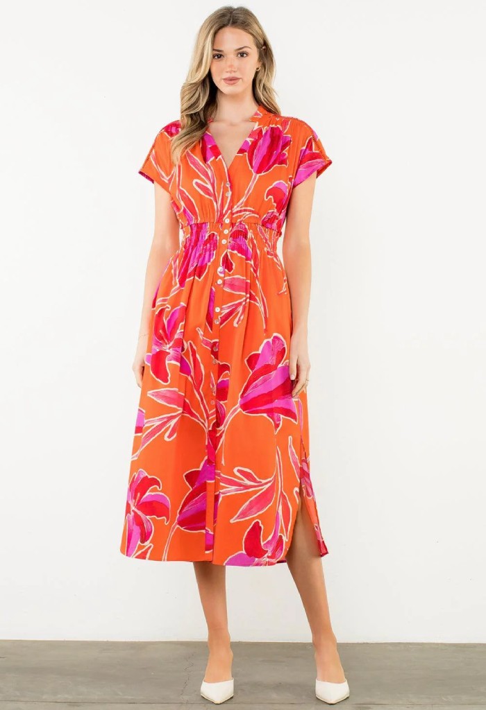 THML Maui Sunset Midi Dress