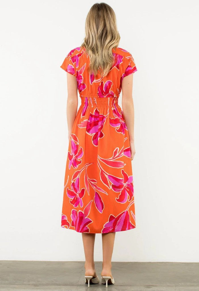 THML Maui Sunset Midi Dress