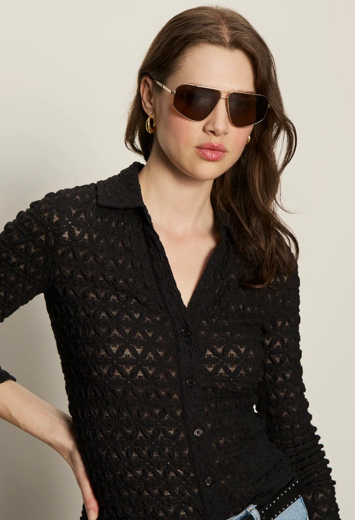 Sanctuary Clothing Dreamgirl Lace Button Up