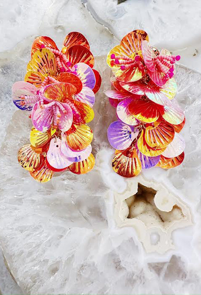 KK Bloom Serendipity Earrings-Coral