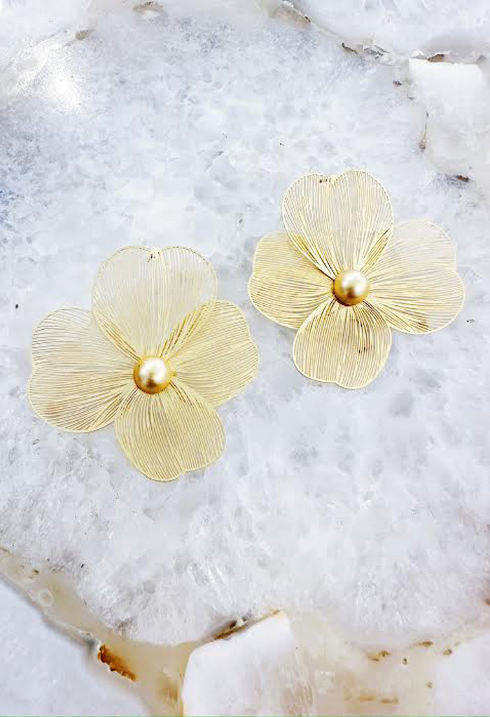 KK Bloom Poppy Earrings-Gold