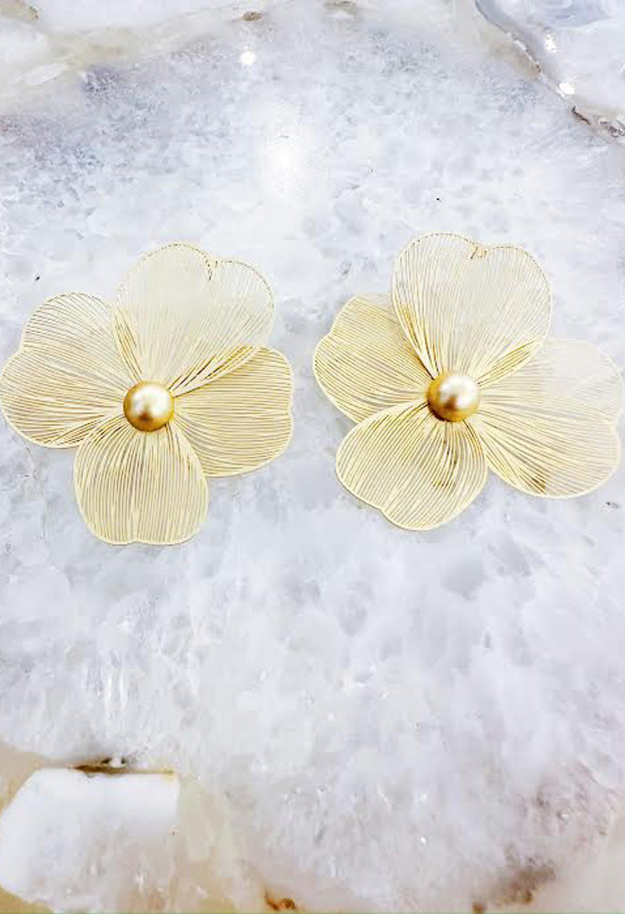 KK Bloom Poppy Earrings-Gold