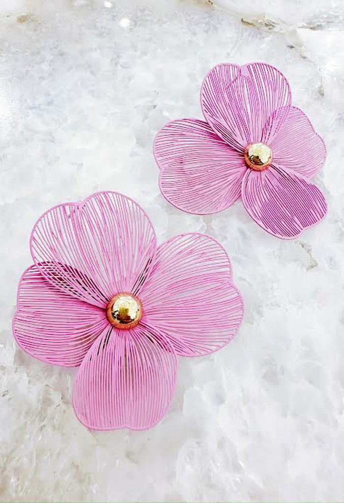 KK Bloom Poppy Earrings-Mauve