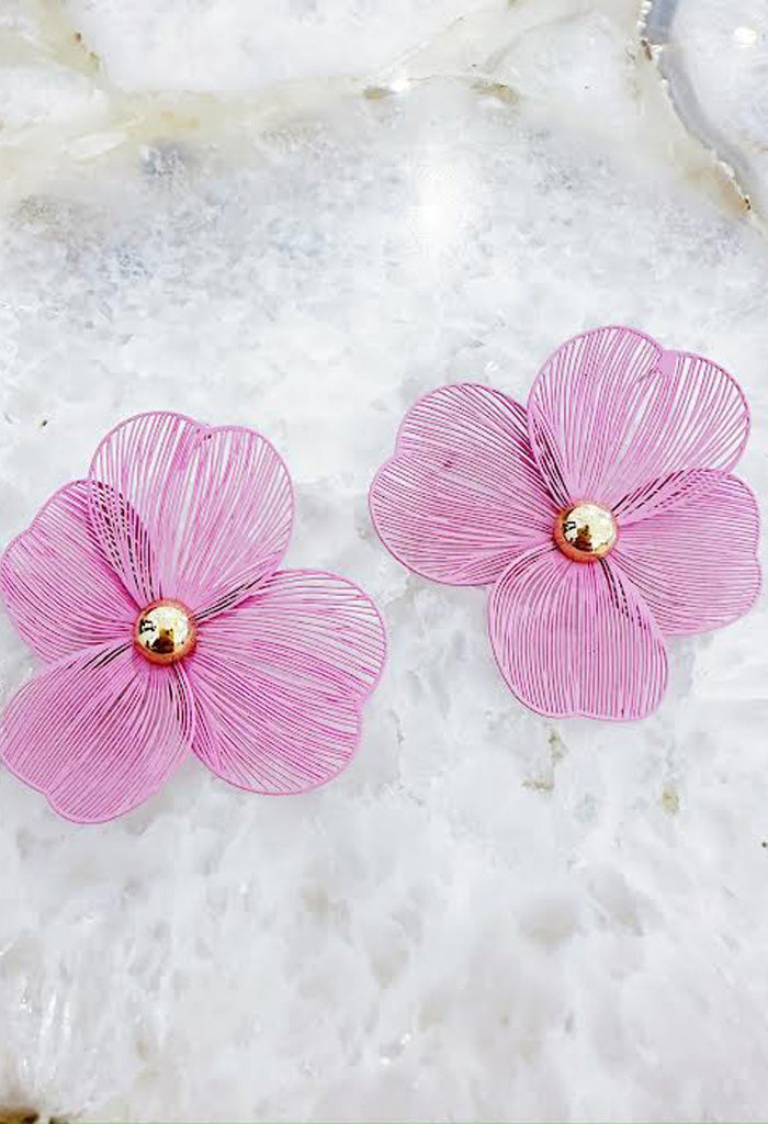 KK Bloom Poppy Earrings-Mauve