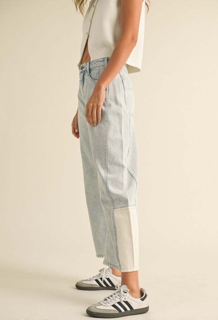 KK Bloom Cammie Barrel Denim Pants
