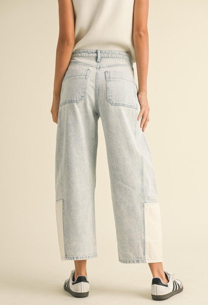 KK Bloom Cammie Barrel Denim Pants