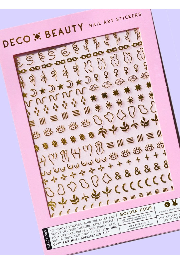 Deco Beauty Golden Hour Nail Art Stickers