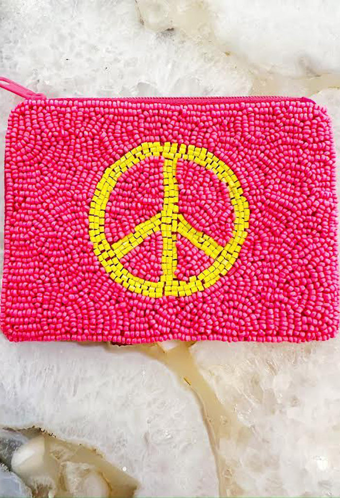 KK Bloom Peace Out Change Purse-Pink