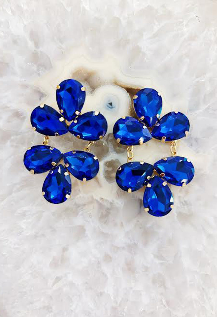 KK Bloom Emily Earrings-Blue