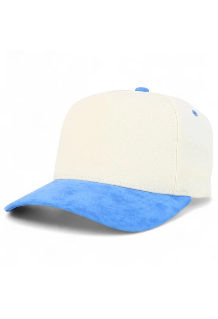 KK Bloom Suede Trucker Hat-Light Blue