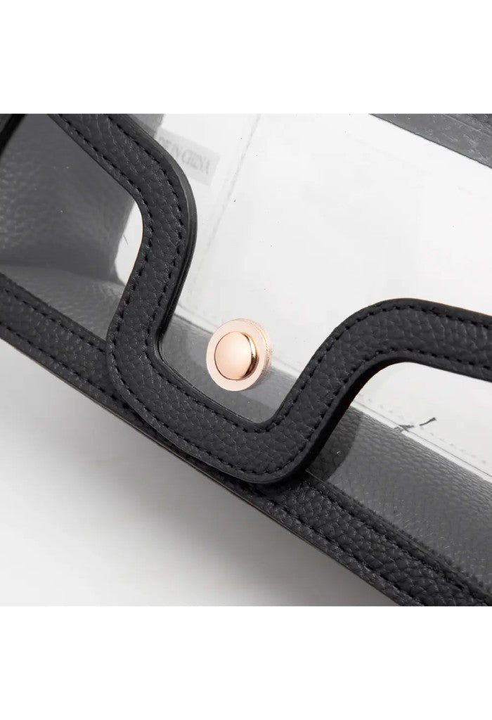 KK Bloom Nina Clear Stadium Bag-Black