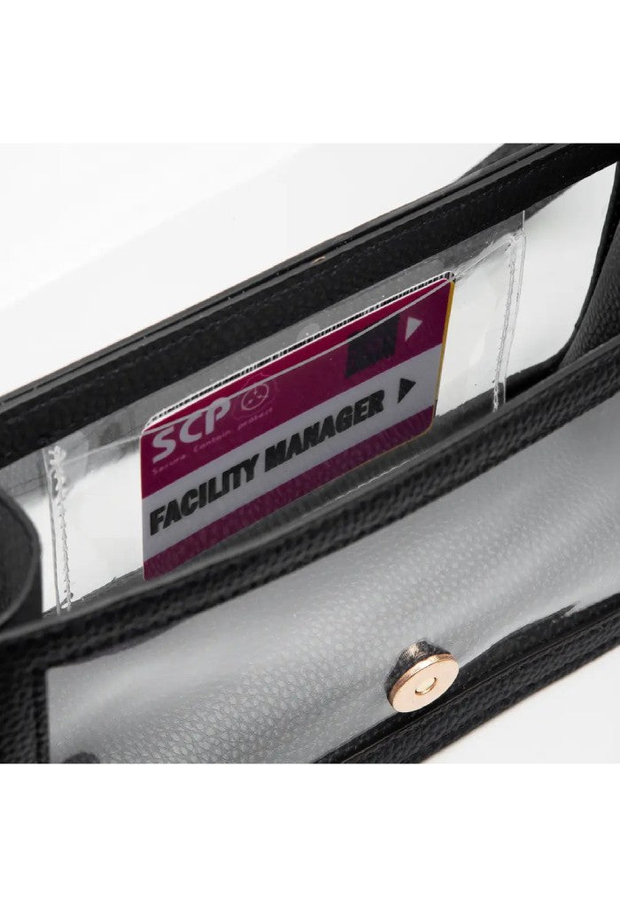 KK Bloom Nina Clear Stadium Bag-Black