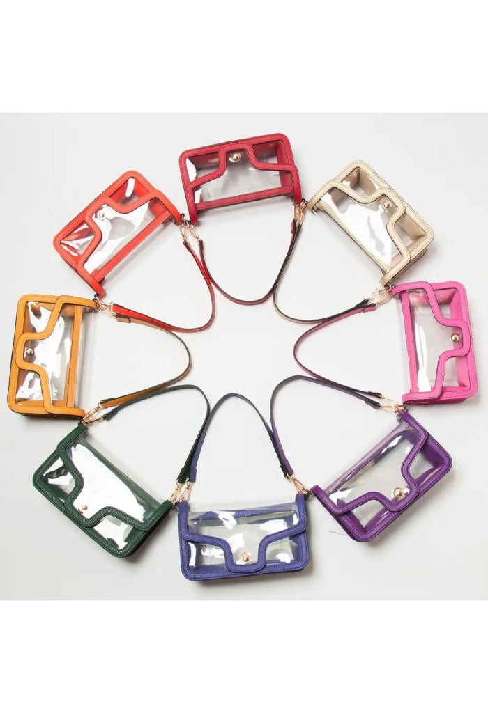 KK Bloom Nina Clear Stadium Bag-Black