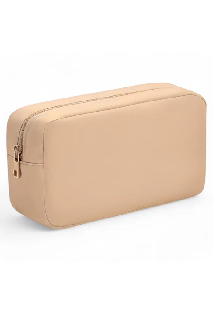 Nylon Cosmetic Bag-Medium Tan