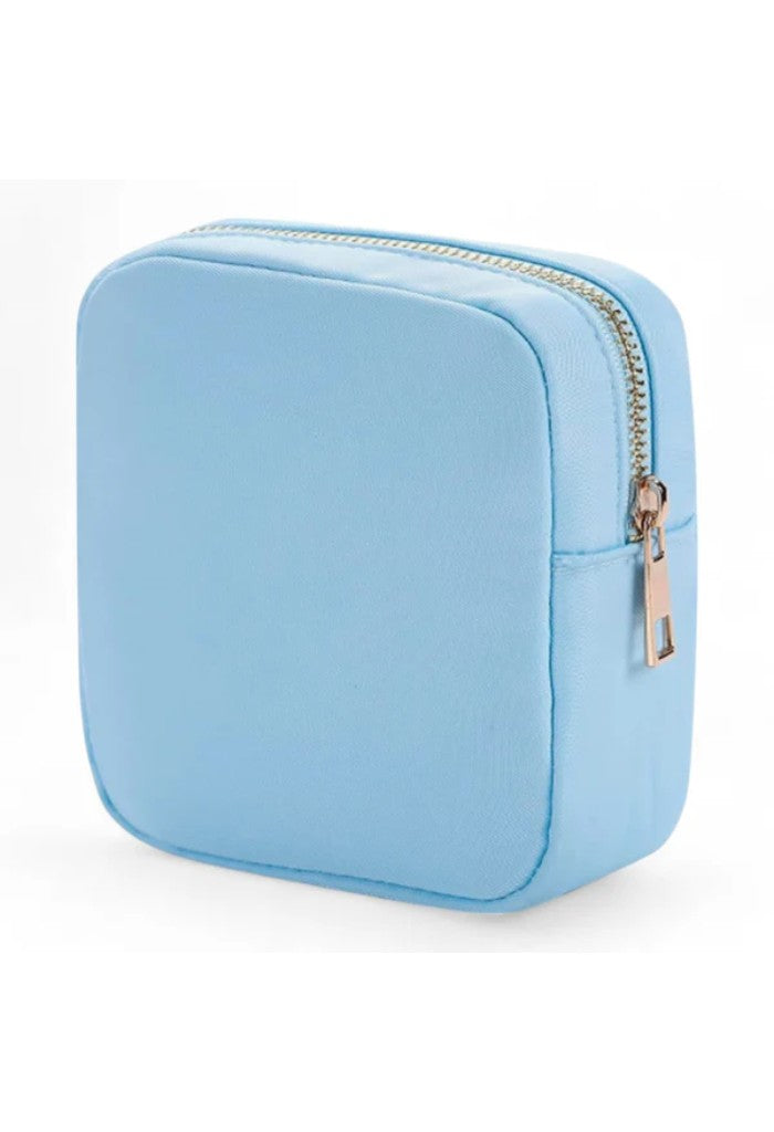 KK Bloom Nylon Cosmetic Bags-Small Baby Blue