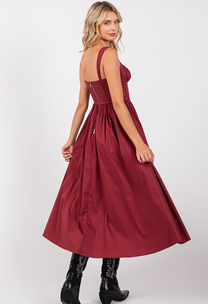 KK Bloom Daphne Maxi Dress-Wine