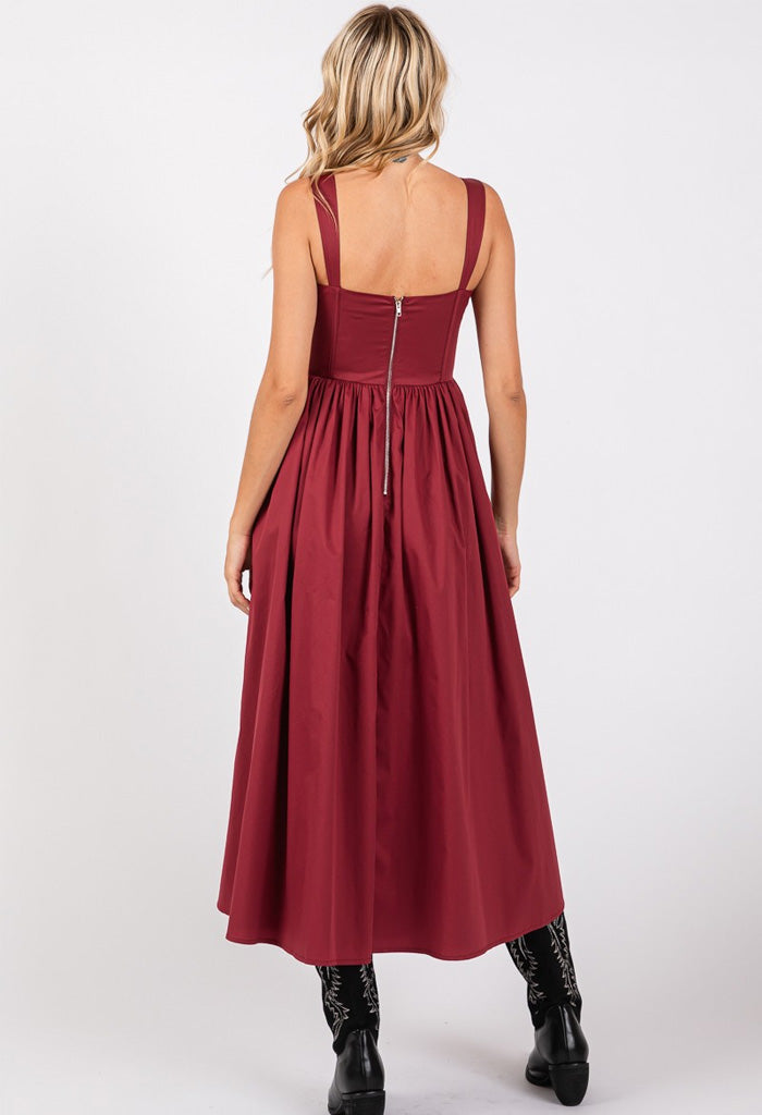 KK Bloom Daphne Maxi Dress-Wine