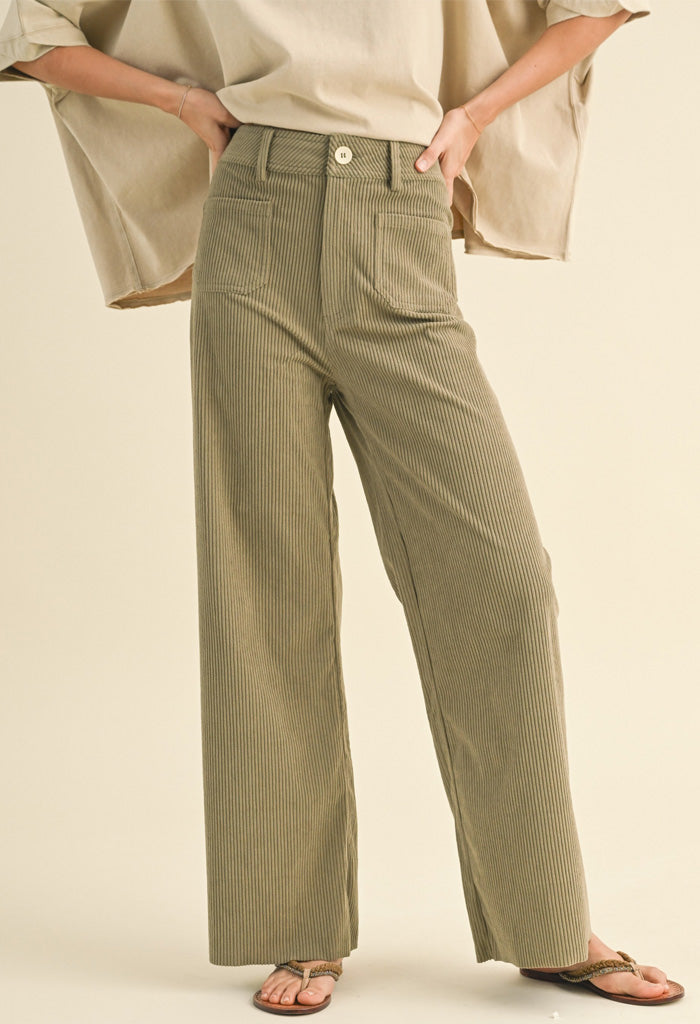 KK Bloom Dillon Pants-Olive Corduroy