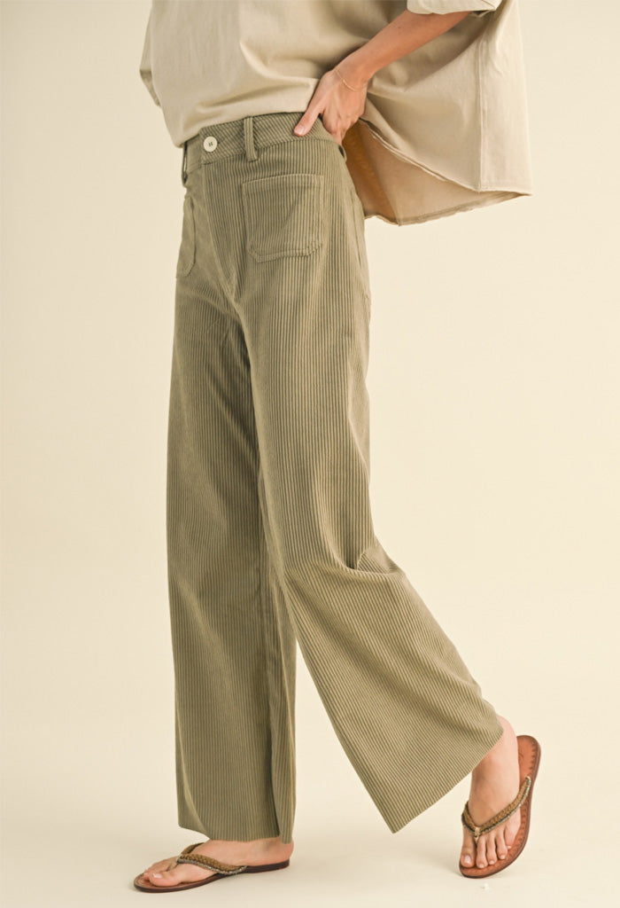 KK Bloom Dillon Pants-Olive Corduroy