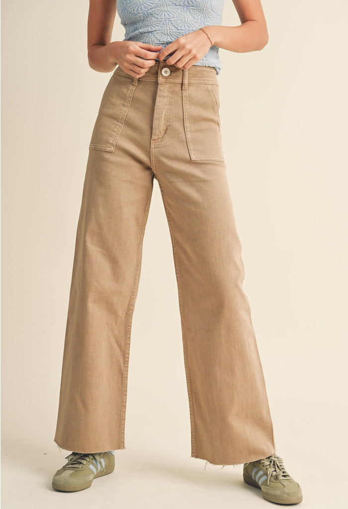 KK Bloom Sherwood Wideleg Pants-Artichoke