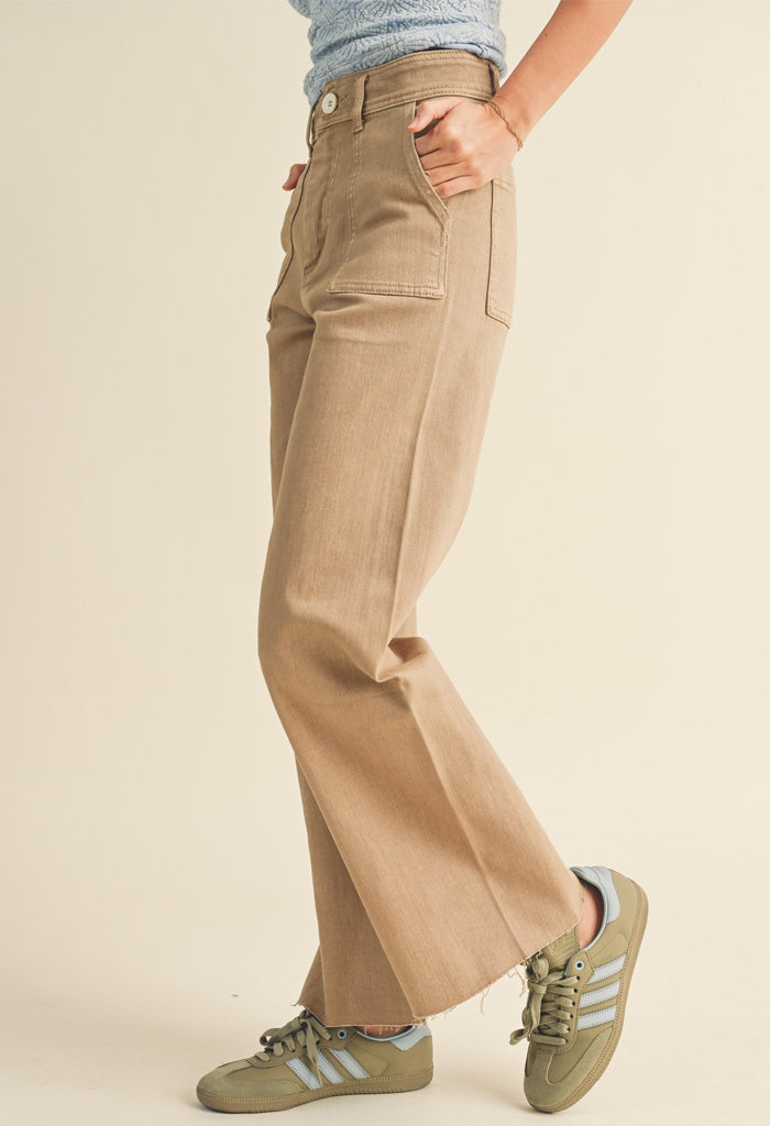 KK Bloom Sherwood Wideleg Pants-Artichoke