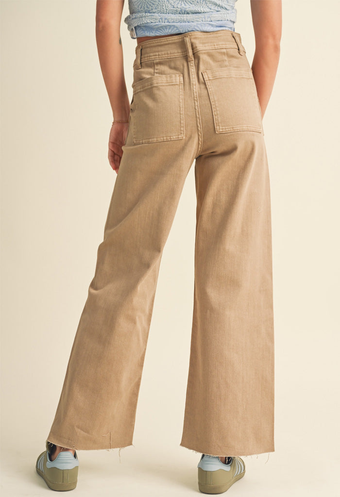 KK Bloom Sherwood Wideleg Pants-Artichoke