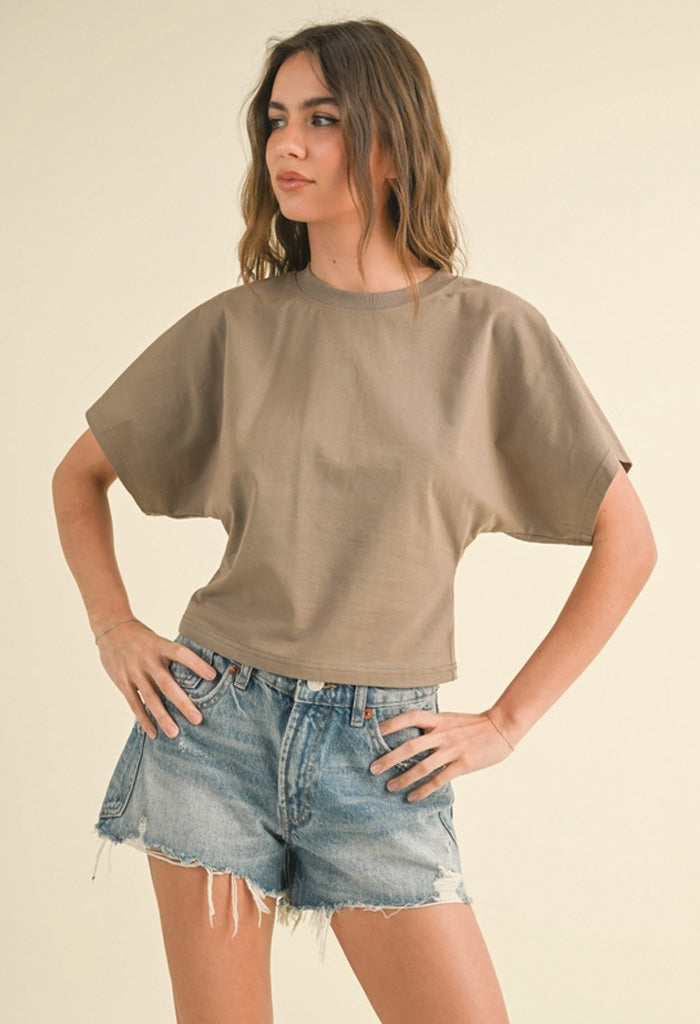 KK Bloom Anna Tee-Taupe