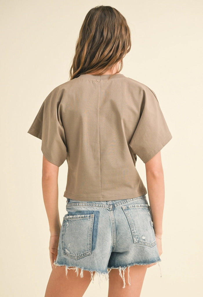 KK Bloom Anna Tee-Taupe