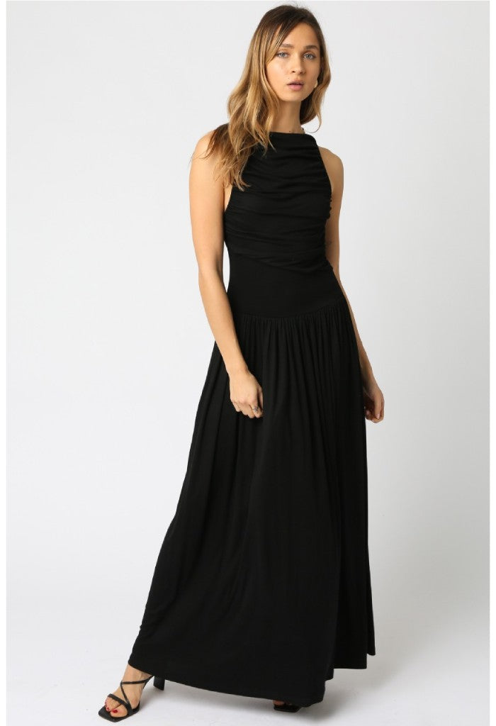 KK Bloom Iris Maxi Dress-Black