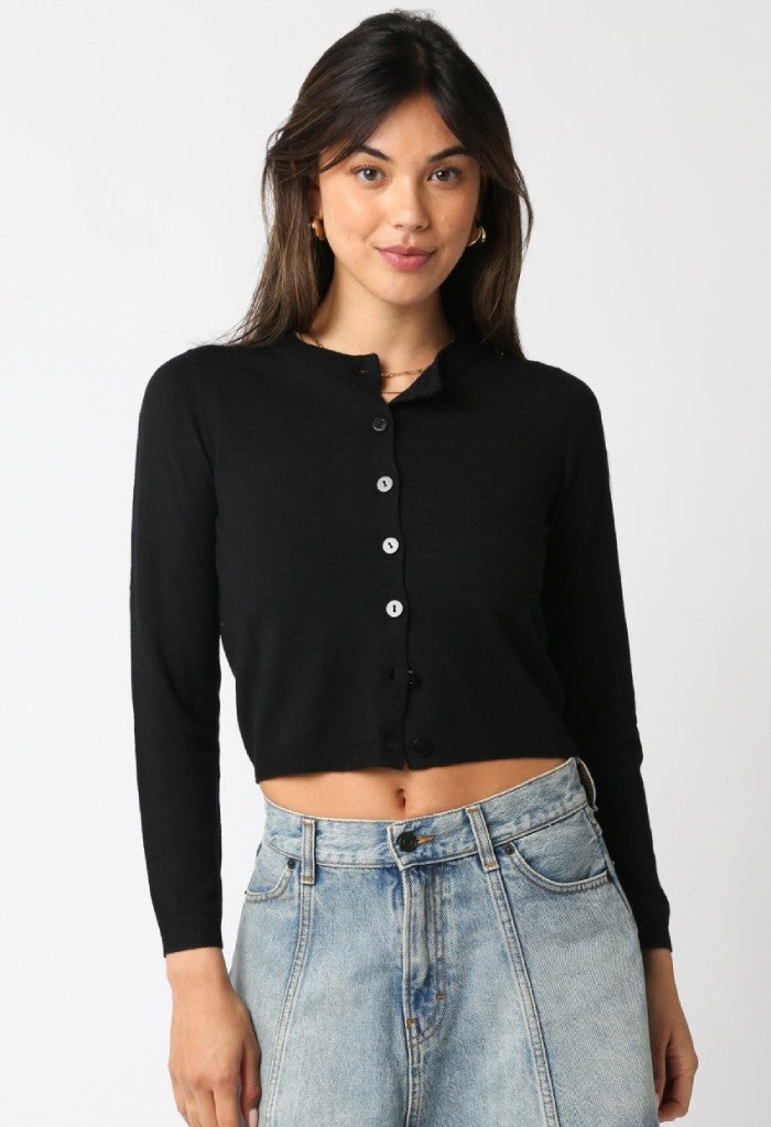 KK Bloom Cory Cardigan Top-Black