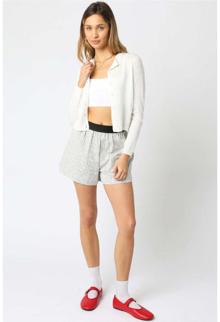 KK Bloom Cory Cardigan Top-White