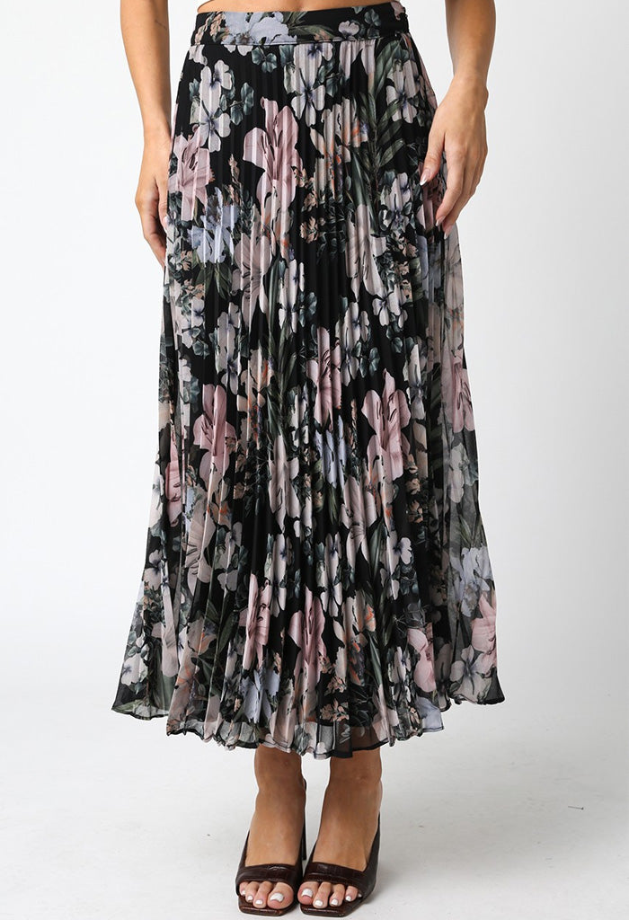 KK Bloom Secret Garden Skirt-Black Multi