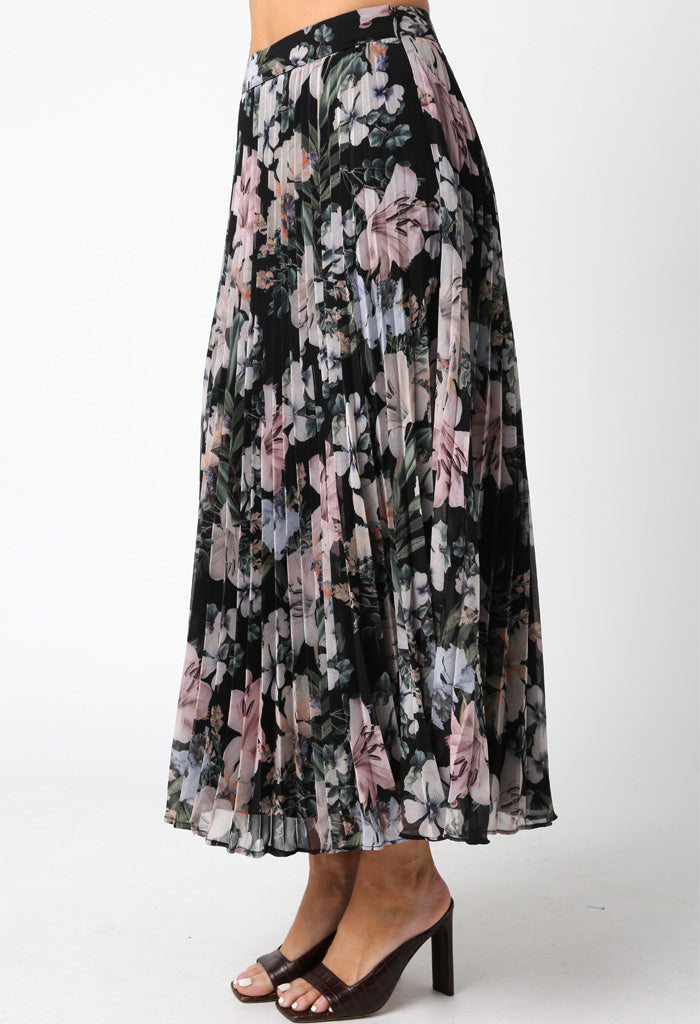 KK Bloom Secret Garden Skirt-Black Multi