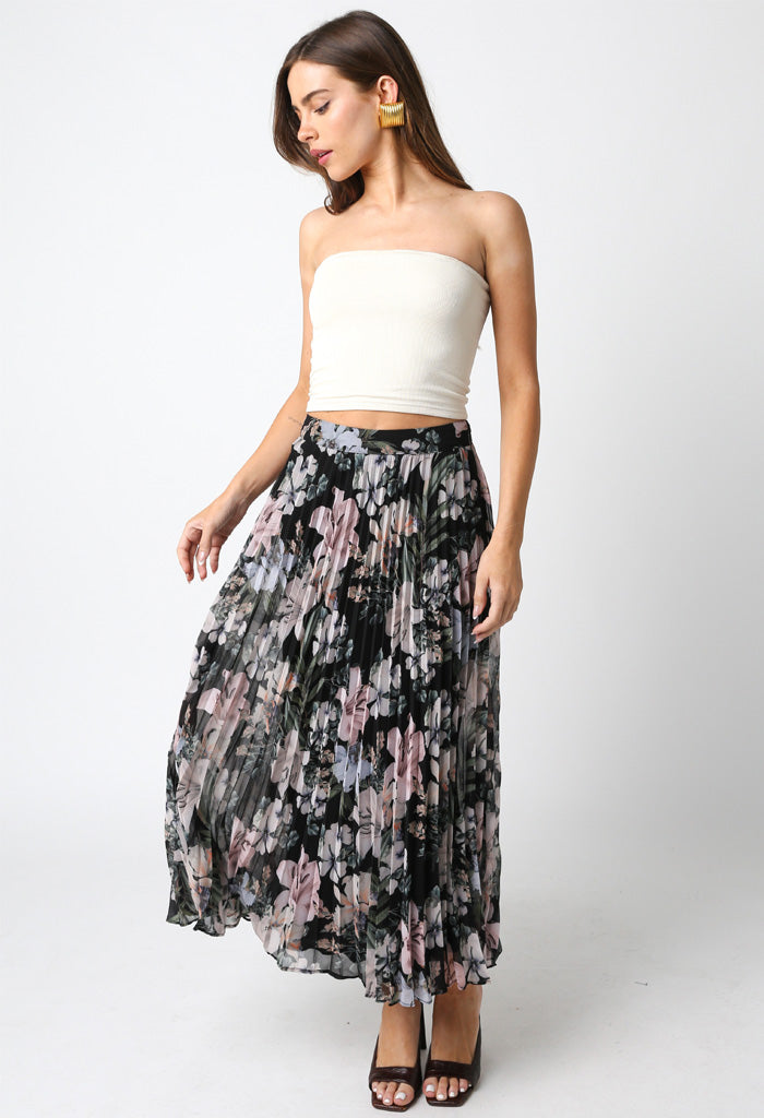 KK Bloom Secret Garden Skirt-Black Multi