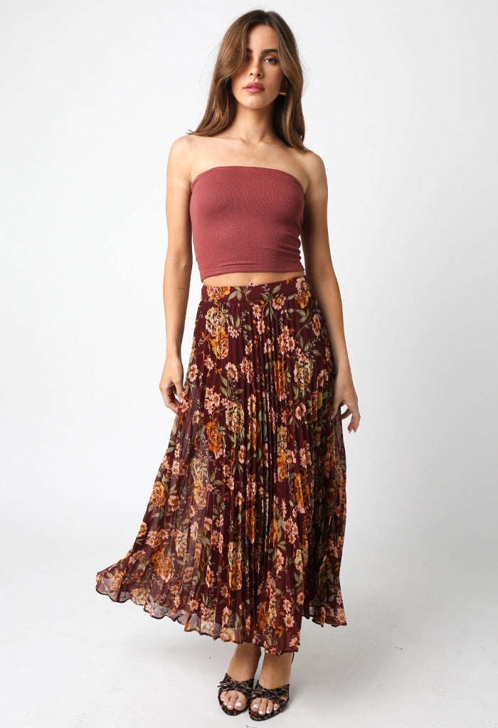 KK Bloom Secret Garden Skirt-Marsala Peach