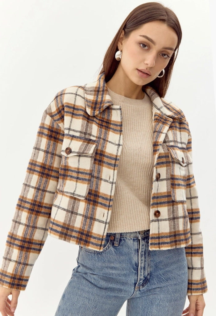 Greylin Roula Plaid Short Shacket