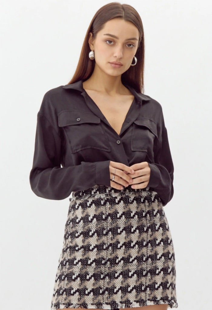 Greylin Lenny Houndstooth Mini Skirt