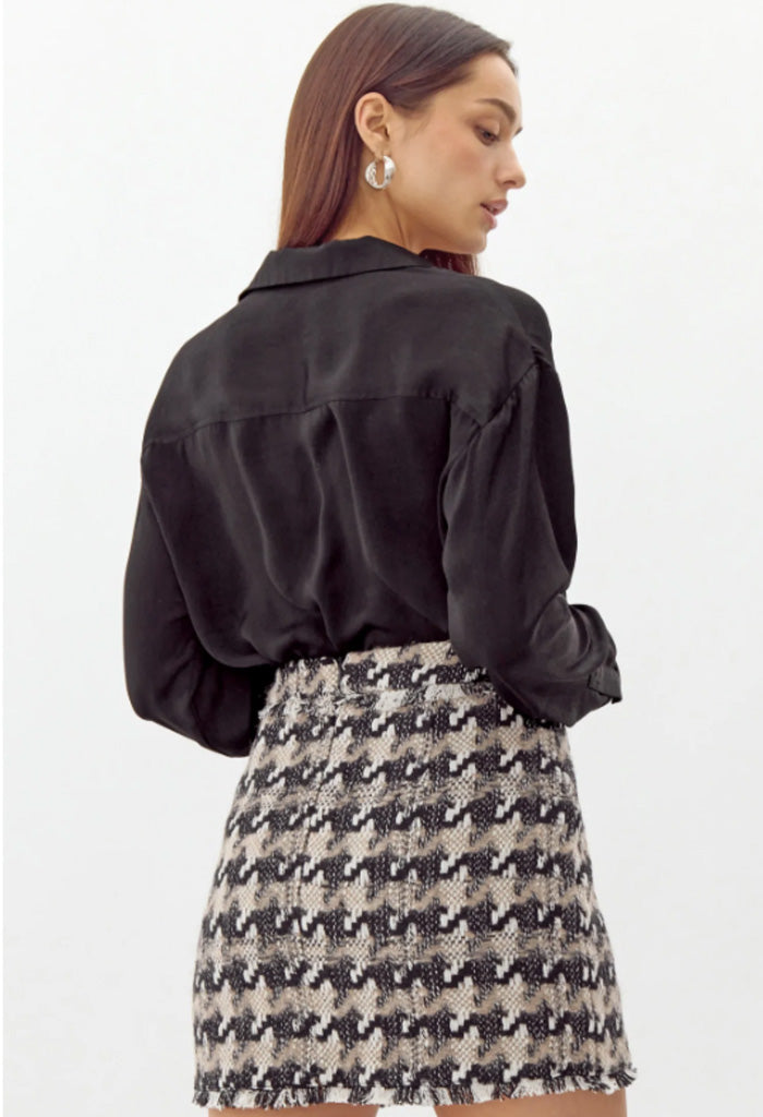 Greylin Lenny Houndstooth Mini Skirt