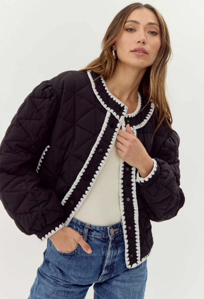 Greylin Preston Quilted Contrast Jacket