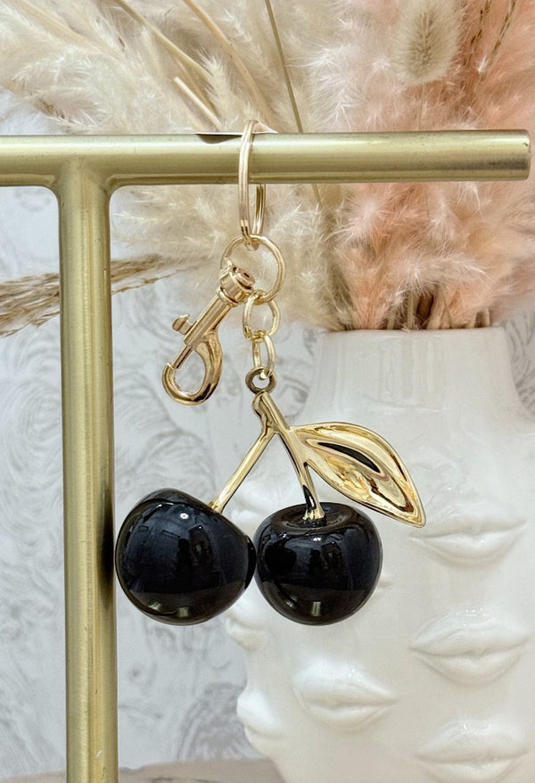 Cherry Keychain-Black Cherry - KK Bloom Boutique