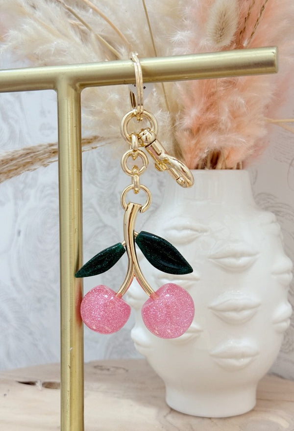 Cherry Keychain-Pink KK Bloom Boutique