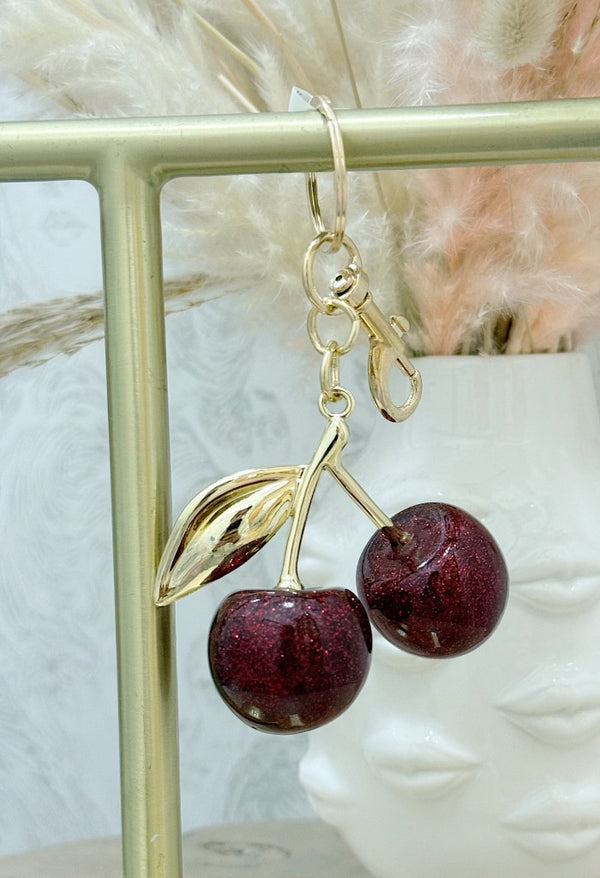 Cherry Keychain-Classic Cherry - KK Bloom Boutique