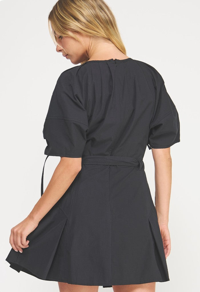 KK Bloom Blaire Mini Dress-Black