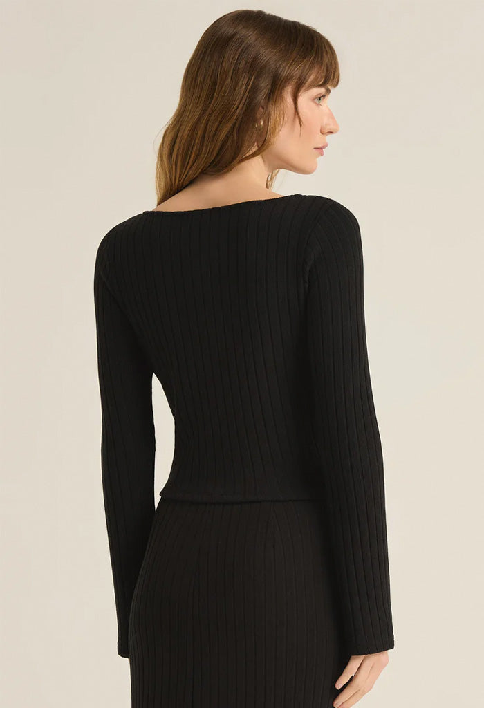 Z Supply Madeline Rib Top-Black